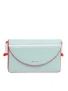 Marni Faux Leather Crossbody Mini Bag Kids In Blue