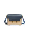 Marni Multicolored Leather Bag With Shoulder Strap In Blue