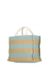 Marni Mini Striped Tote Bag In Blue