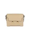 Marni New Trunk Ivory Leather Crossbody Bag In Nude