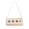 Marni Borsa A Spalla Museo Baguette In Pelle Crema