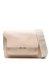Marni Medium Trunk Soft Shoulder Bag In Bianco