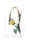 Marni Floral Print Shoulder Bag With Contrast Handles In White