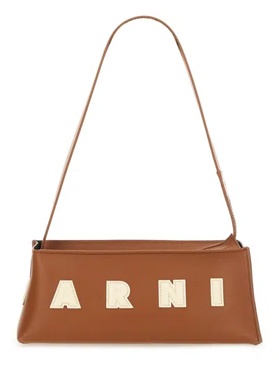Marni Baguette "museum" Bag In Brown