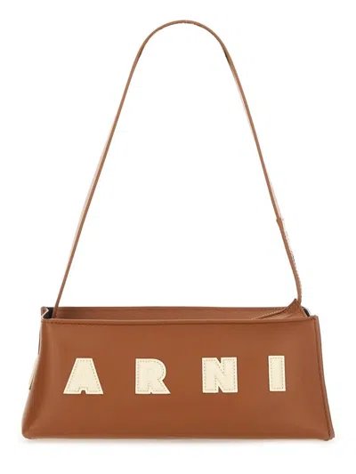 Marni Baguette "museum" Bag In Brown