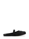 Marni Little Bow Nappa Leather Flat Mules In Black