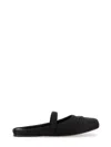 Marni Little Bow Nappa Leather Flat Mules In Black