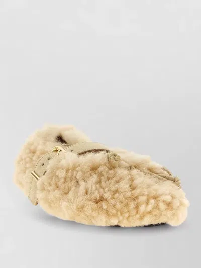 Marni Ballet Slippers Dancer Shoe Faux Fur In Neutral