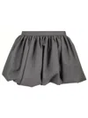 Marni Gray Wool Balloon Miniskirt In Grey