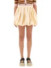 Marni "air Balloon Pleated Elastic Waistband" Skirt In Beige