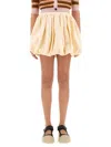 Marni "air Balloon Pleated Elastic Waistband" Skirt In Neutral
