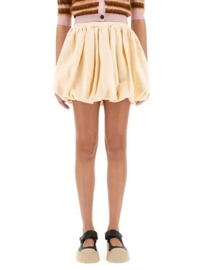 Marni Balloon Skirt In Beige