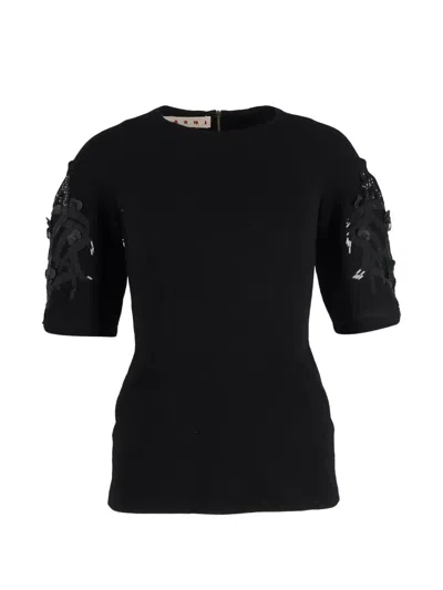 Pre-owned Marni Balloon-sleeve Blouse In Black