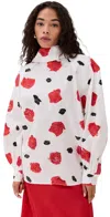 Marni Balloon Top With Long Raglan Sleeves Lily White In Lily White