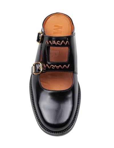 Marni Bambi 3.0 Moccasin Sabot Made Of Brushed Calfskin In Black