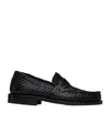 Marni Bambi Woven Leather Loafers In Black
