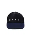 Marni Baseball Cap With Brim Brim In Black