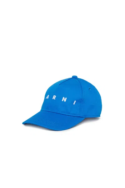 Marni Baseball Cap With Logo In Blue