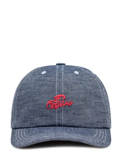 Marni Baseball Hat With Decorative Embroidery In Blue