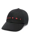 Marni Baseball Hat With Logo In Black