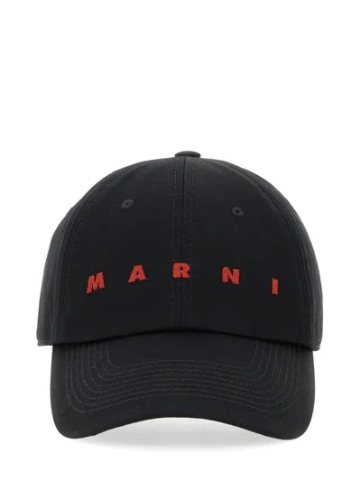 Marni Baseball Hat With Logo In Blue