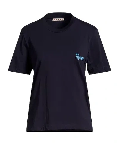 Marni Basic Solidcolor Tshirt In Blue