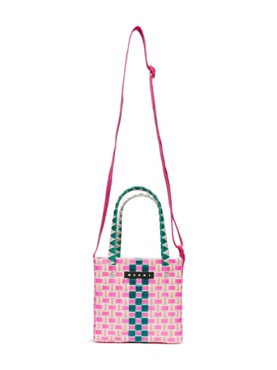 Marni Kids' Basket Bag In Pink