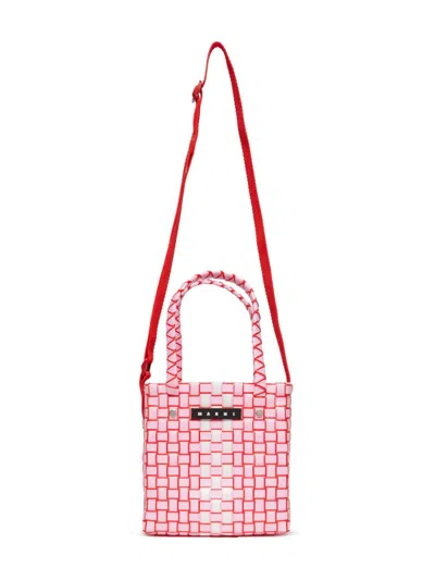 Marni Kids' Basket Bag In Pink