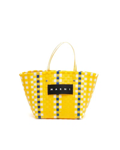 Pre-owned Marni Basket Bag In Yellow
