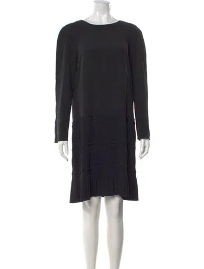 Pre-owned Marni Bateau Neckline Knee-length Dress In Black