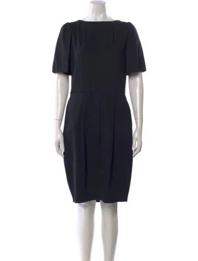 Pre-owned Marni Bateau Neckline Knee-length Dress In Black