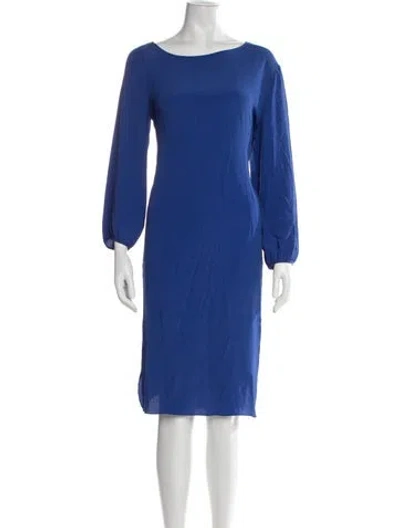 Pre-owned Marni Bateau Neckline Knee-length Dress In Blue