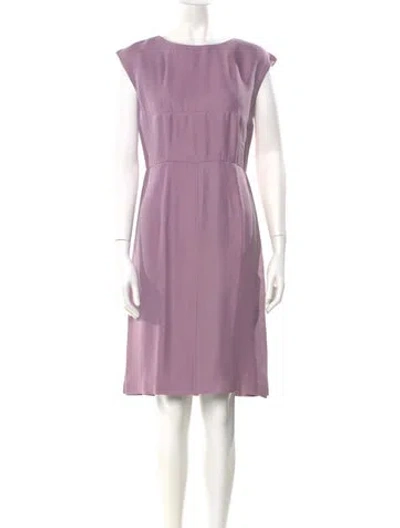 Pre-owned Marni Bateau Neckline Knee-length Dress In Purple