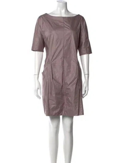 Pre-owned Marni Bateau Neckline Knee-length Dress In Purple