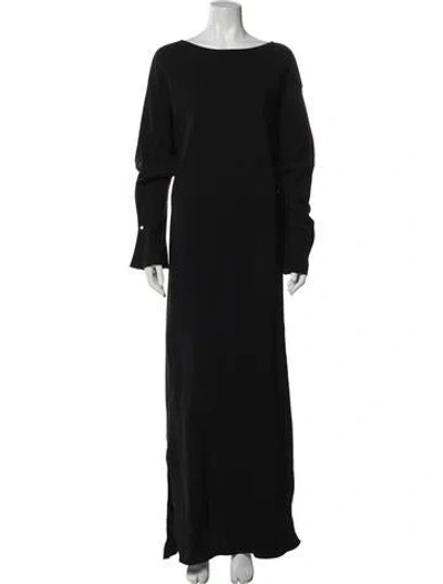 Pre-owned Marni Bateau Neckline Long Dress In Black