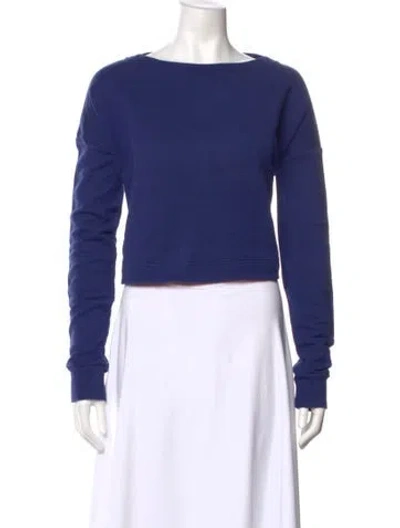 Pre-owned Marni Bateau Neckline Long Sleeve Sweatshirt In Blue