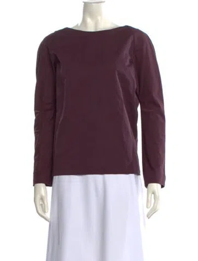 Pre-owned Marni Bateau Neckline Long Sleeve Sweatshirt In Burgundy