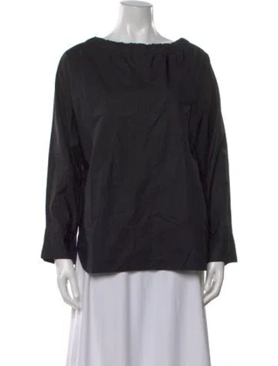 Pre-owned Marni Bateau Neckline Long Sleeve Top In Gray