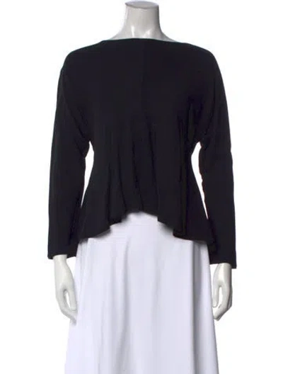 Pre-owned Marni Bateau Neckline Long Sleeve Top W/ Tags In Black