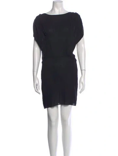 Pre-owned Marni Bateau Neckline Mini Dress In Black