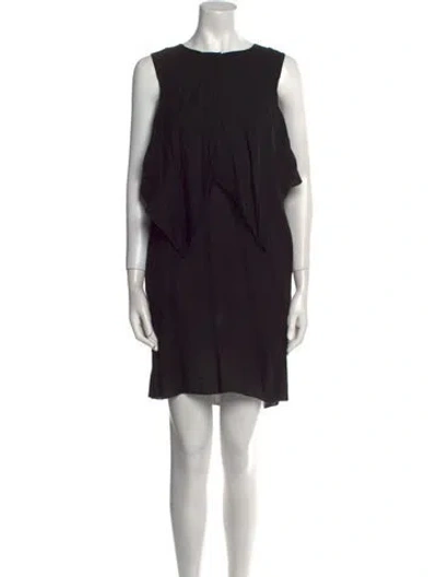 Pre-owned Marni Bateau Neckline Mini Dress In Black