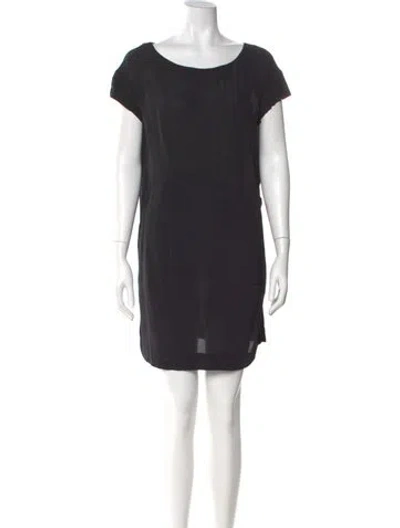 Pre-owned Marni Bateau Neckline Mini Dress In Black