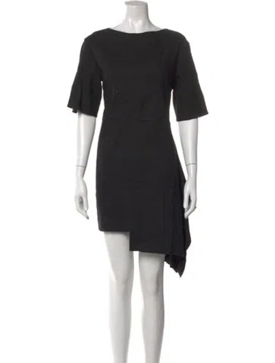 Pre-owned Marni Bateau Neckline Mini Dress In Black