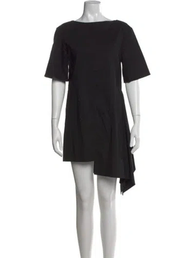Pre-owned Marni Bateau Neckline Mini Dress In Black