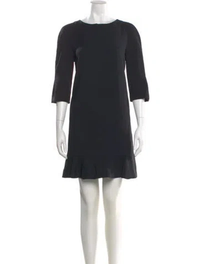Pre-owned Marni Bateau Neckline Mini Dress In Black