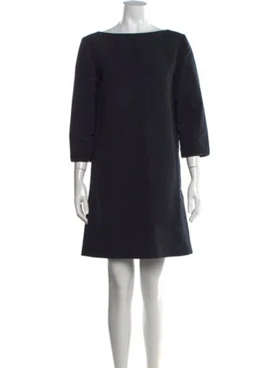 Pre-owned Marni Bateau Neckline Mini Dress In Black