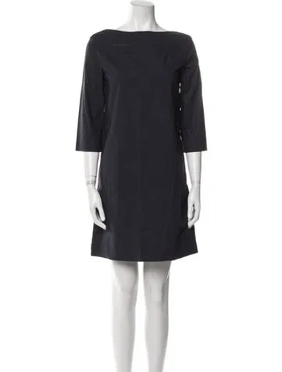 Pre-owned Marni Bateau Neckline Mini Dress In Blue