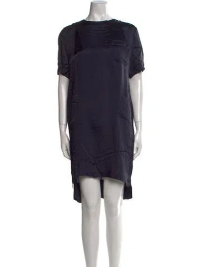 Pre-owned Marni Bateau Neckline Mini Dress In Blue