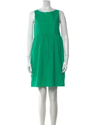 Pre-owned Marni Bateau Neckline Mini Dress In Green