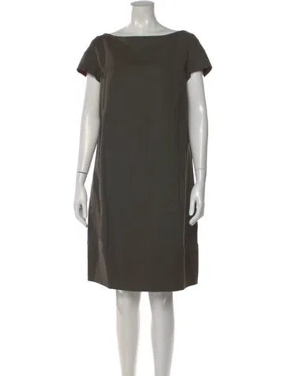 Pre-owned Marni Bateau Neckline Mini Dress In Green